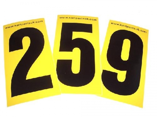 Black Number Yellow Background