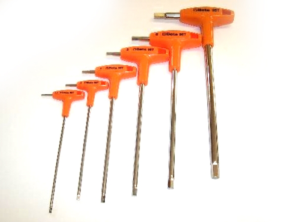 Set of 6 Beta Tools Allen Key T Bar 2.5 - 8mm