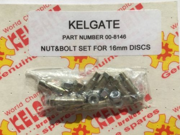 Kelgate Nut and Bolt Set for 16mm Discs 00-8146