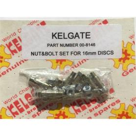 Kelgate Nut and Bolt Set for 16mm Discs 00-8146