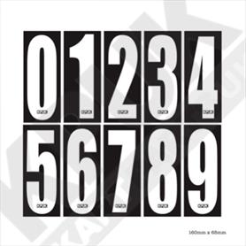 White Number Black Background SLIM