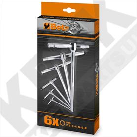 Set of Six Beta Tools T Bar Sliding Allen Keys