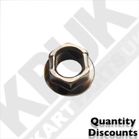 K Nut Flanged Wheel Nuts Silver