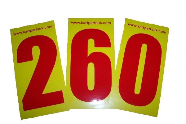 Red Number Yellow Background Pack Of Four